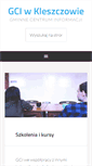 Mobile Screenshot of gci.kleszczow.pl
