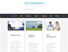 Tablet Screenshot of gci.kleszczow.pl