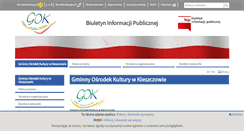 Desktop Screenshot of gok.bip.kleszczow.pl