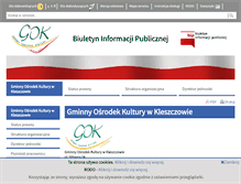 Tablet Screenshot of gok.bip.kleszczow.pl