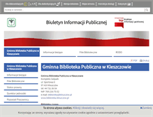 Tablet Screenshot of biblioteka.bip.kleszczow.pl