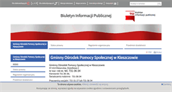 Desktop Screenshot of gops.bip.kleszczow.pl