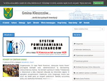 Tablet Screenshot of en.kleszczow.pl